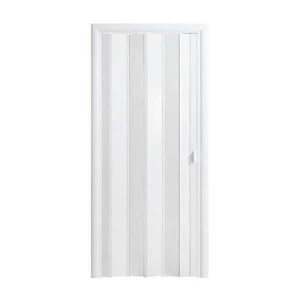 Дверь пластиковая Майами-стиль (глухая), раздвижная "гармошка" (840*2050мм) белая матовая