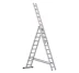 Лестница трехсекционная алюминиевая DOGRULAR 3x10 ступеней (2,88/4,82/6,74)