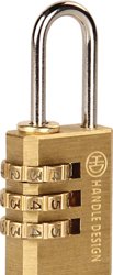 Замок кодовый навесной HANDLE DESIGN 3PB-20 золото