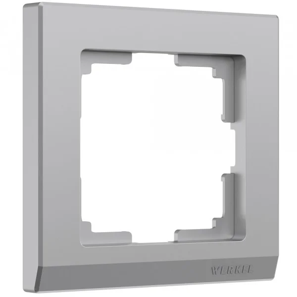 Рамка 1-местная Werkel Stark, серебряная, WL04-Frame-01, W0011806