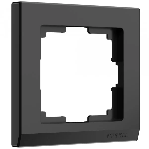 Рамка 1-местная Werkel Stark, черная, WL04-Frame-01-black, W0011808