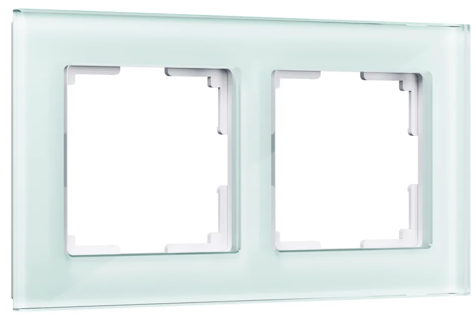 Рамка 2-местная Werkel Favorit, натуральное стекло, WL01-Frame-02
