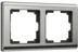 Рамка 2-местная Werkel Metallic, глянцевый никель, WL02-Frame-02, W0021602