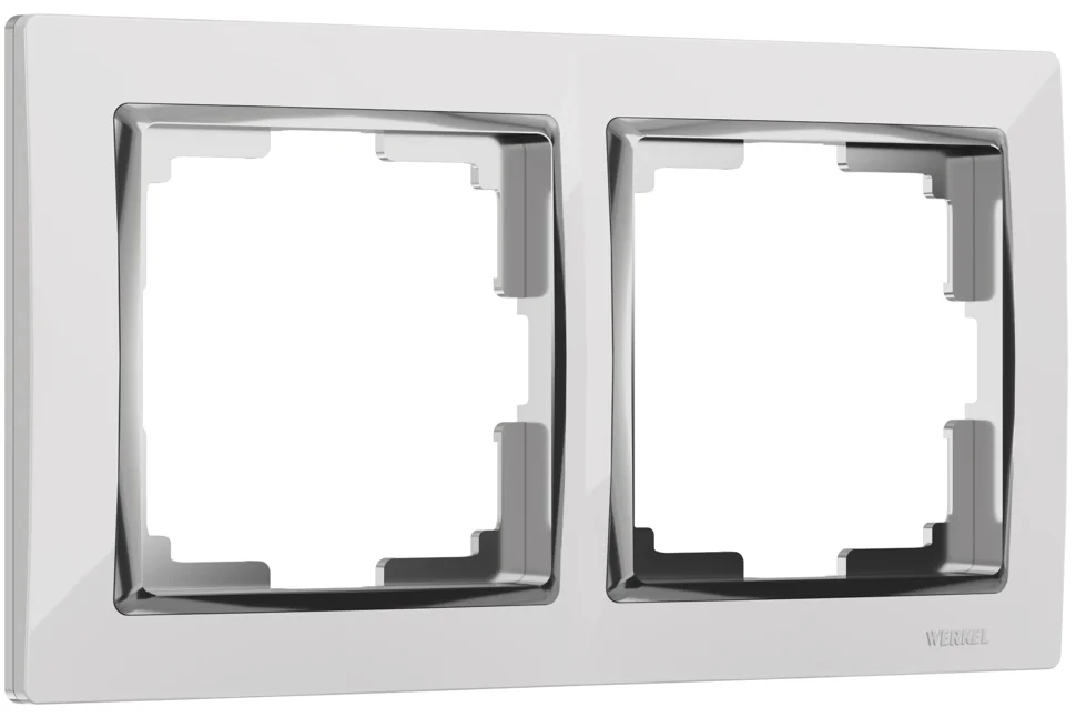 Рамка 2-местная Werkel Snabb, белая, WL03-Frame-02-white , W0021901