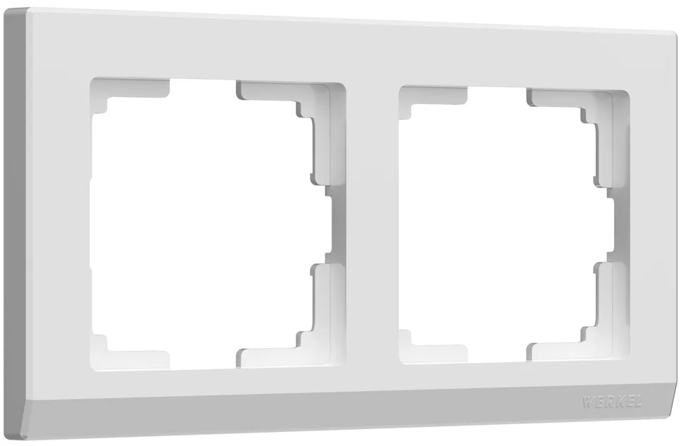 Рамка 2-местная Werkel Stark, белая, WL04-Frame-02-white, W0021801