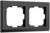 Рамка 2-местная Werkel Stark, черная, WL04-Frame-02-black, W0021808