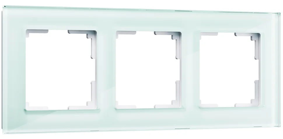 Рамка 3-местная Werkel Favorit, натуральное стекло, WL01-Frame-03