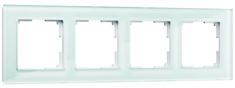 Рамка 4-местная Werkel Favorit, натуральное стекло, WL01-Frame-04