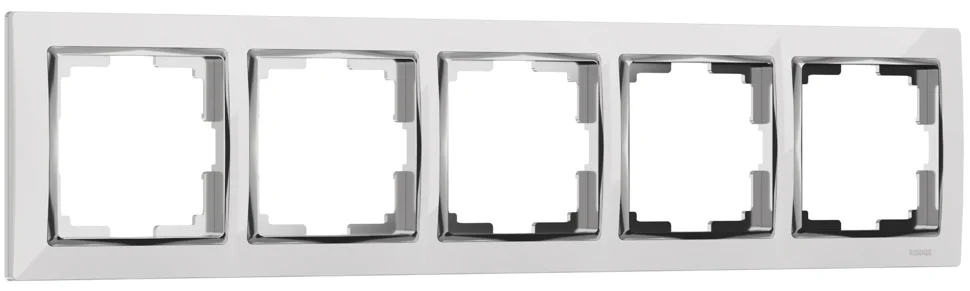 Рамка 5-местная Werkel Snabb, белая ,WL03-Frame-05-white