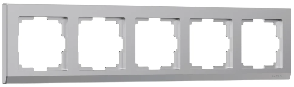 Рамка 5-местная Werkel Stark, серебряная, WL04-Frame-05