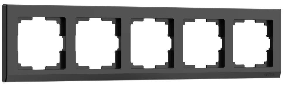 Рамка 5-местная Werkel Stark, черная, WL04-Frame-05-black