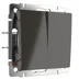 Выключатель двухклавишный СП Werkel проходной, серо-коричневый, WL07-SW-2G-2W