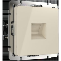 Розетка телефонная 1-местная СП Werkel, слоновая кость (RJ-11), WL03-RJ-11-ivory