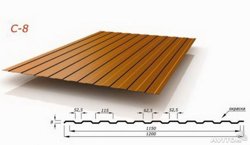 Профнастил С-8(Тип), 0.5 мм PE, RAL ** Stynergy, 1.2 * м2