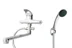 Смеситель Омега для ванны одноручковый д.40, L-нос, 30 см (поворотный дивертор), арт.3307Н
