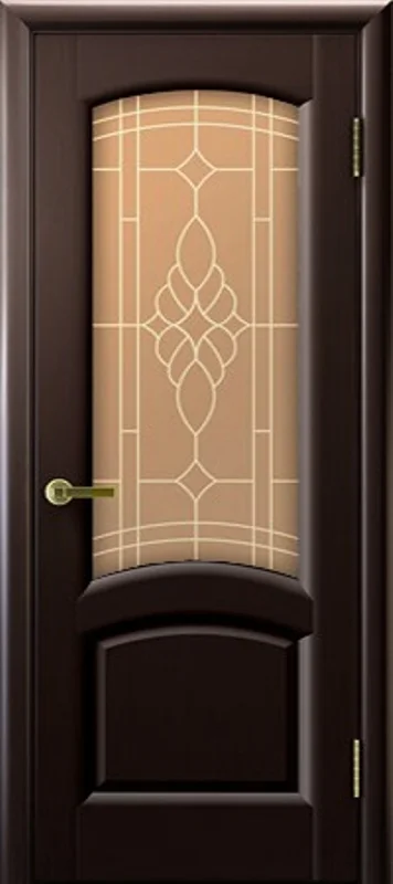 Дверь "Ульяновские двери" Лаура стекло бронза сатинато Флоренция венге 80, шпон