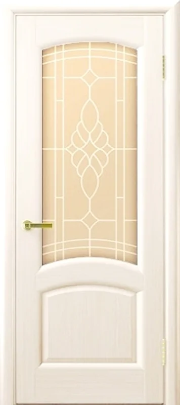 Дверь "Ульяновские двери" Лаура стекло бронза сатинато Флоренция ясень жемчуг 60, шпон