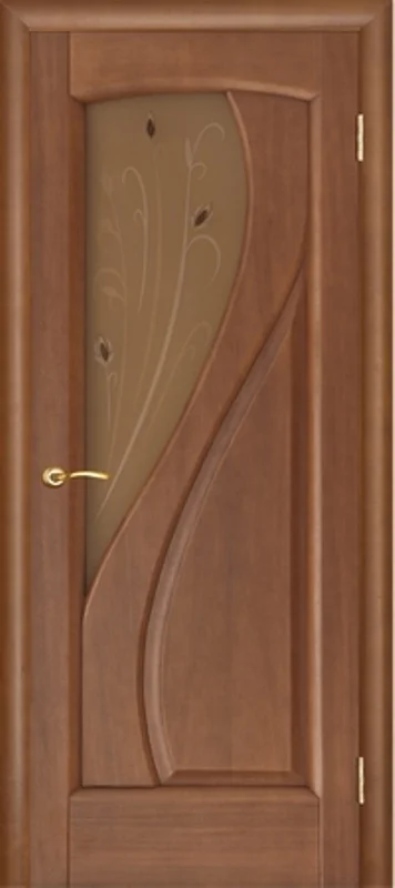 Дверь "Ульяновские двери" Мария 2 стекло бронза сатинато Камыш темный анегри тон 74 70, шпон