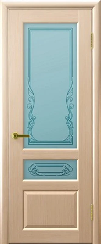 Дверь "Ульяновские двери" Валенсия 2 стекло белое сатинато Ривьера беленый дуб 80, шпон