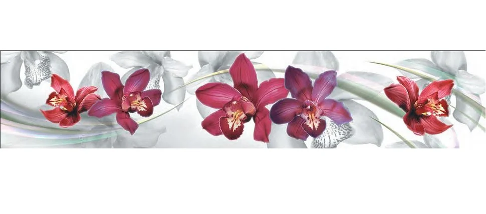 Панель-фартук АВС пластик Цветы8 Орхидеи 3000*600*1,5мм Центурион