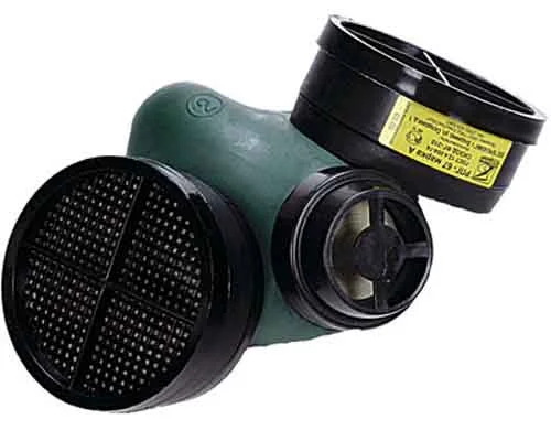 Респиратор противогаз РПГ-67 со сменными фильтрами марка А1 для защиты при работе с лаками, красками, химконцентратами