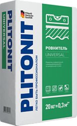 Наливной пол PLITONIT Universal+ ровнитель быстротвердеющий 20 кг
