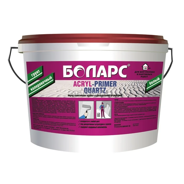 Грунт акриловый кварцевый 7 кг БОЛАРС ACRYL-PRIMER QUARZ (230)