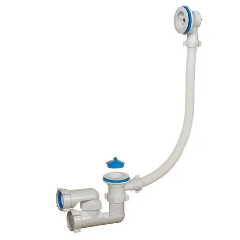 Сифон для ванны ОРИО1 1/2 х 40, регулируемый, с пластиковой решеткой D-70мм, с переливом