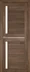 Дверь Uberture LIGHT Модель 2121 частичное стекло, серый велюр 80, экошпон