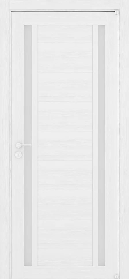 Дверь Uberture LIGHT Модель 2122 частичное стекло, белый велюр 60, экошпон