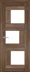 Дверь Uberture LIGHT Модель 2181 частичное стекло, серый велюр 60, экошпон