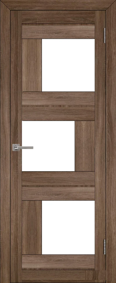 Дверь Uberture LIGHT Модель 2181 частичное стекло, серый велюр 90, экошпон