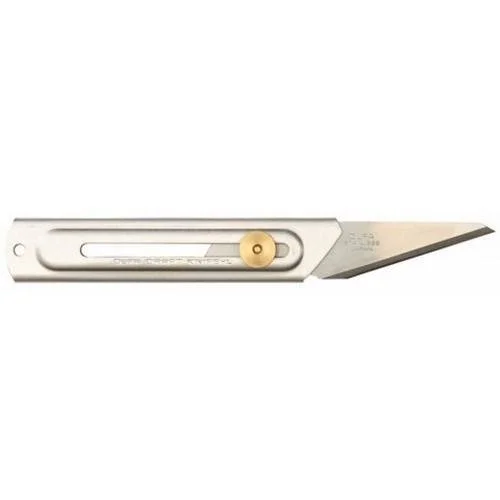 Нож технический 20мм, OLFA хозяйственный с выдвижным лезвием, корпус и лезвие из нержавеющей стали