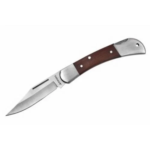 Нож STAYER складной с деревянными вставками, средний