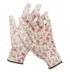 Перчатки садовые GRINDA, прозрачное PU покрытие, 13 класс вязки, бело-розовые, размер M