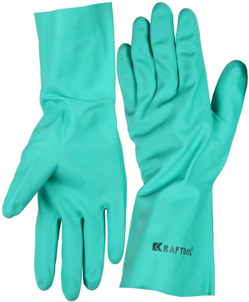 Перчатки противокислотные KRAFTOOL, неопреновые, повышенной прочности, с х/б напылением, размер XL