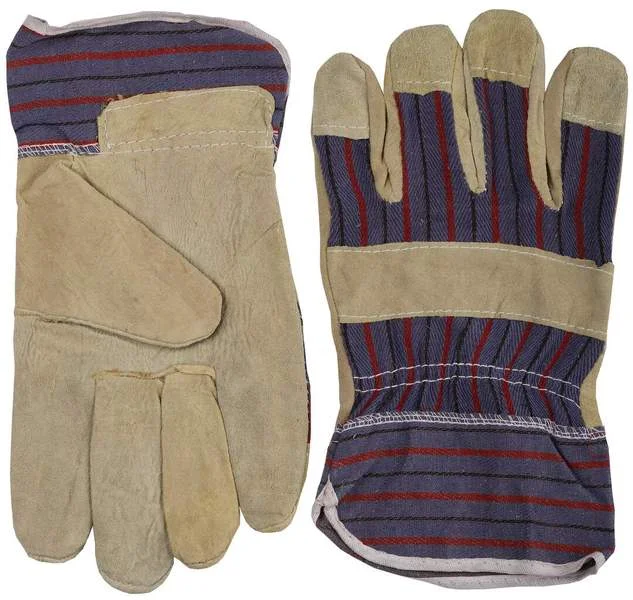 Перчатки рабочие STAYER &quot;MASTER&quot; комбинированные, кожаные из спилка с тиснением, XL
