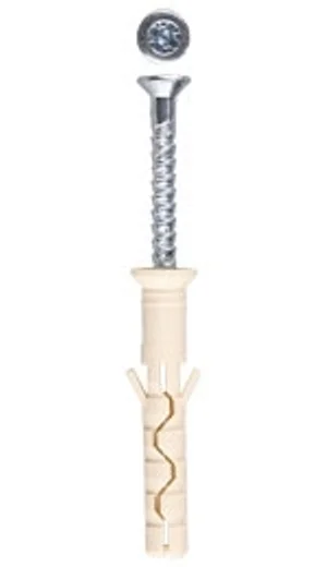 Дюбель-гвоздь ЗУБР нейлоновый, потайной бортик, 6x40мм, ТФ5, 125шт