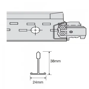 Система подвесная ARMSTRONG PRELUDE 24 XL коррозионно-стойкая рейка поперечная 600 x 38 мм (в коробке 36 пог.м)
