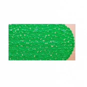 Коврик-SPA камешки с ракушками,овал 69*39см, зеленый