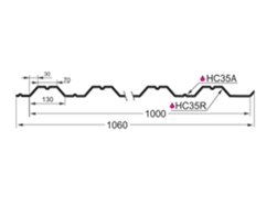 Профнастил НС-35(Тип), 0.45 мм, Драп, RAL ** 1.06 * м2
