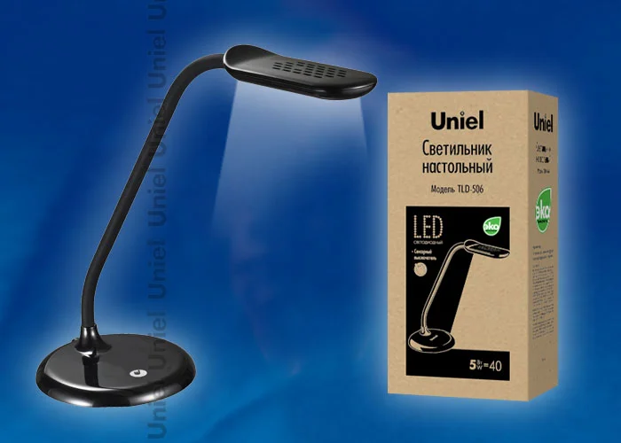 Лампа настольная светодиодная Uniel TLD-506 черный, LED 550Lm 5000K