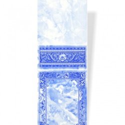 Панель ПВХ Фриз 0,25*2,7м Барон синий/Династия синяя с глиттером серебро