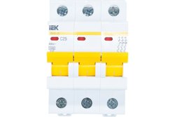 Выключатель автоматический BA47-29 3Р 25A 4.5kA х-ка С IEK MVA20-3-025-C
