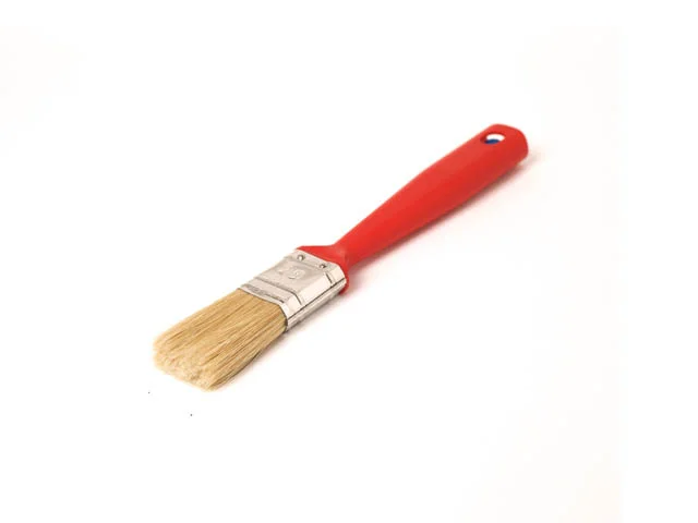 Кисть плоская 25мм*12мм смешанная щетина, пластиковая ручка, для дисперсионных, латексных, фасадных красок, КФ Н1 Акрил, Мелодия цвета