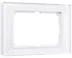 Рамка для двойной розетки Werkel Favorit, белый, стекло, WL01-Frame-01-DBL