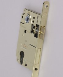 Замок дверной под цилиндр HANDLE DESIGN 8001С SG матовое золото