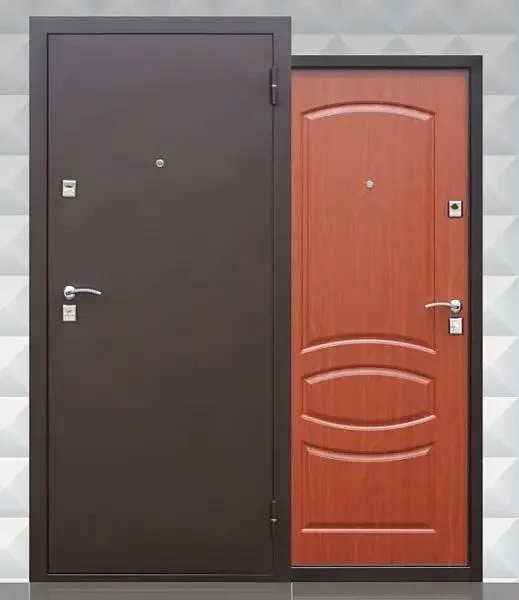 Дверь мет. СТРОЙГОСТ 7-2 (пенополистирол) 960х2050 &quot;Пр&quot; Металл/ИТАЛЬЯНСКИЙ ОРЕХ ПВХ 2 Замка