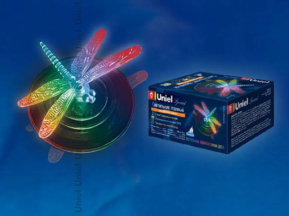 Фигурка садовая Uniel USL-S-106/PT075 Magic dragonfly на солнечной батарее