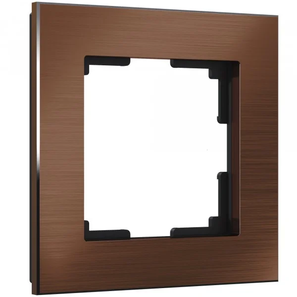 Рамка 1-местная Werkel Aluminium, коричневый алюминий, WL11-Frame-01